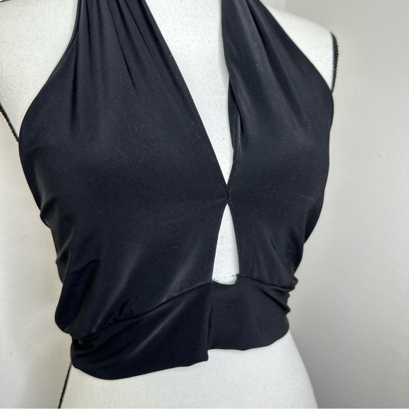 Saints Womens Halter Top Blouse Backless‎ Black Size Medium - Picture 5 of 7